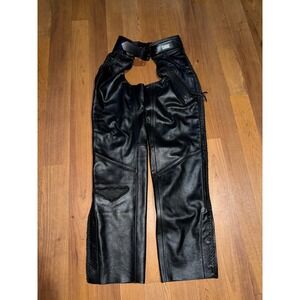 Vintage Harley Davidson Women's Willie G Leather Chaps Small NWT 1990's USA Made